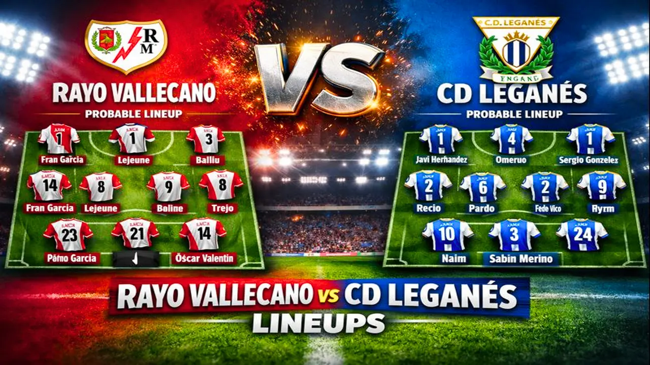 rayo vallecano vs cd leganés lineups