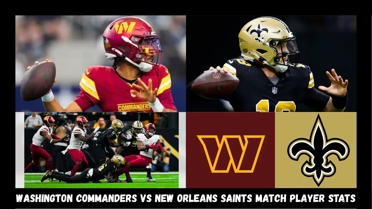 washington commanders vs new orleans saints match player stats