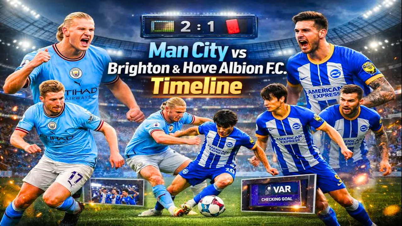 Tottenham vs Brighton & Hove Albion F.C. Timeline
