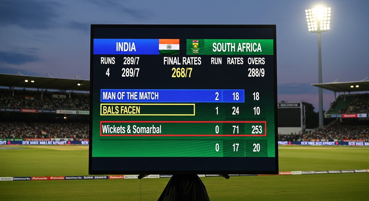India National Cricket Team vs South Africa National Cricket Team Match Scorecard
