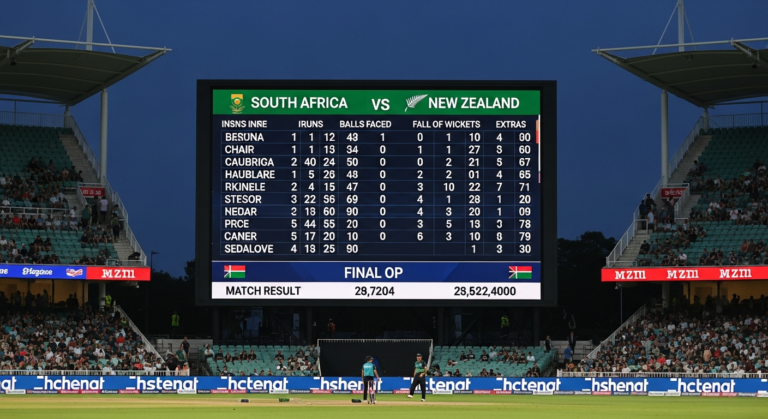 South Africa National Cricket Team vs New Zealand National Cricket Team Match Scorecard