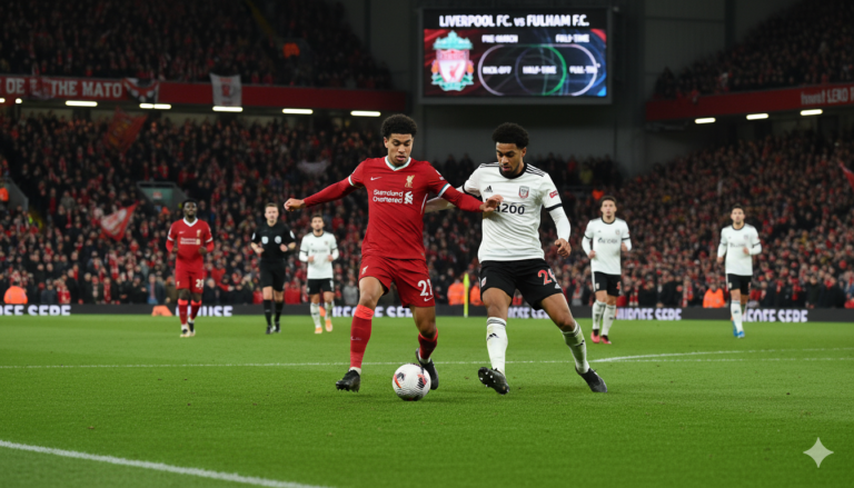 Liverpool F.C. vs Fulham F.C. Timeline