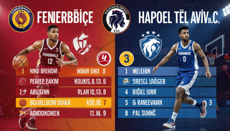 fenerbahçe basketball vs hapoel tel aviv b.c. match player stat